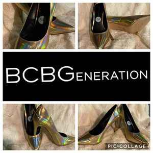 BCBGenration Heidi Pump Gold Heels 8.5